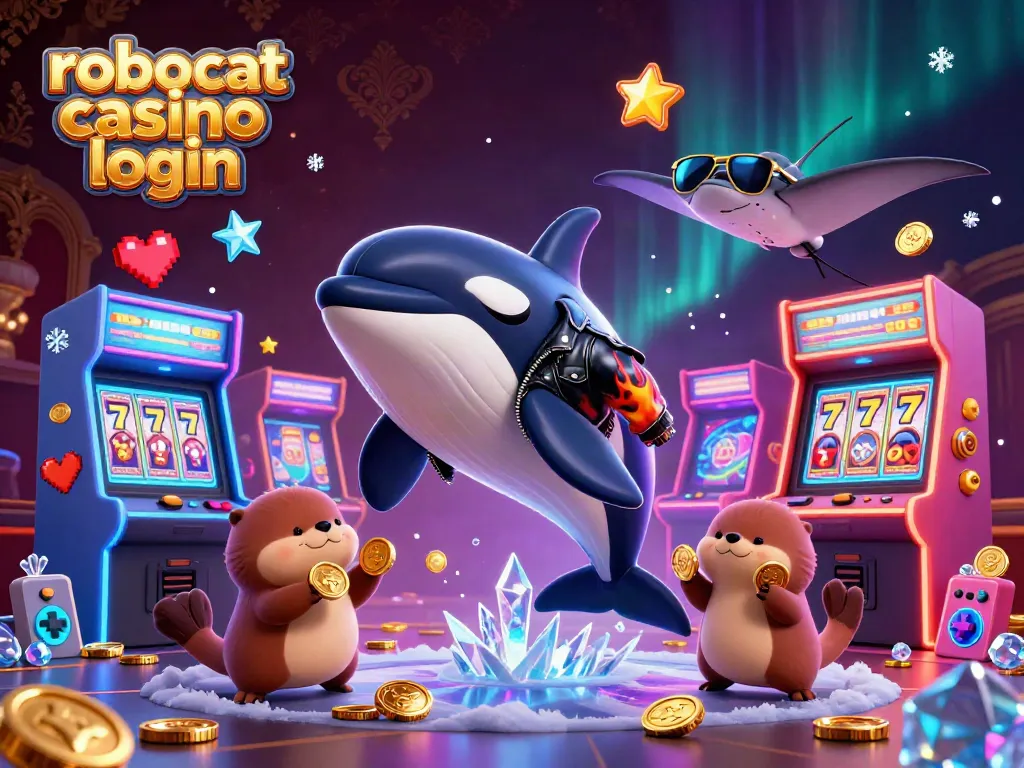 Experience seamless gaming action with robocat casino login illustrated by a dynamic 3D underwater scene.